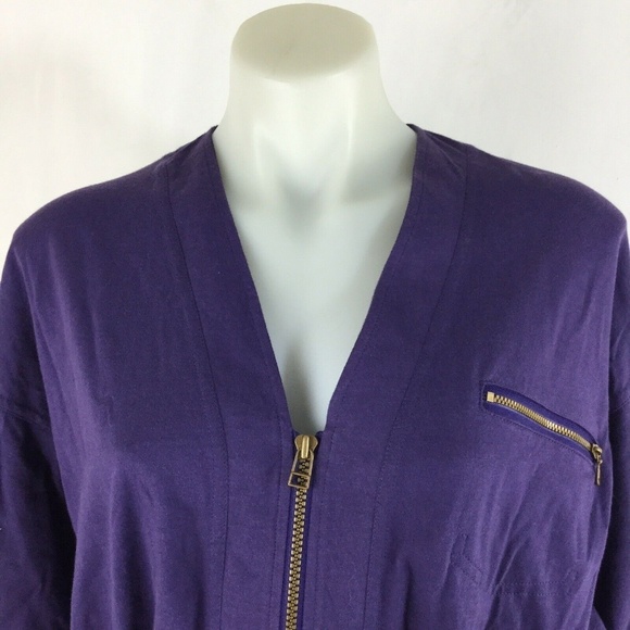 Nike Jacket Vintage  Purple Full Zip NOS Gray Tag - Picture 2 of 8